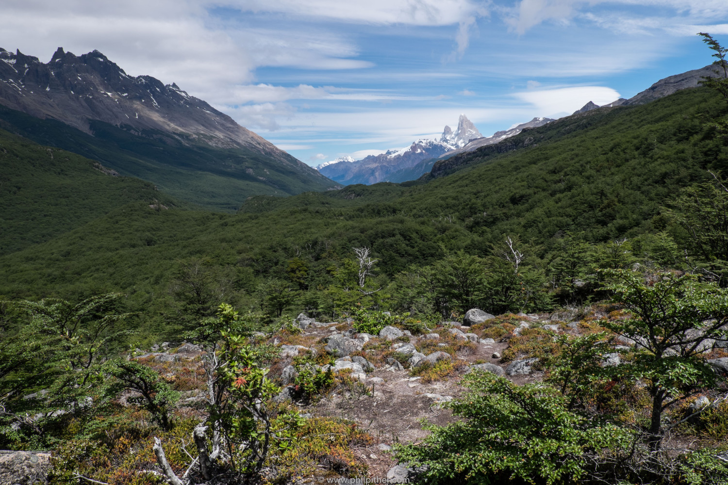 From the trail to the Huemul Glacier