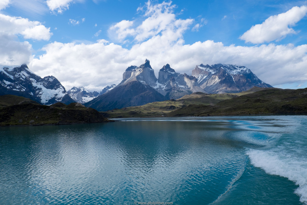 Lake Pehoe - on the ferry to Refugio Pehoe